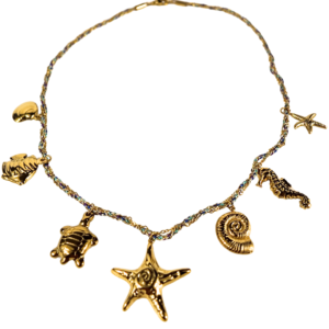 Summer Souvenirs – Collana con cordino multicolor e charms marini